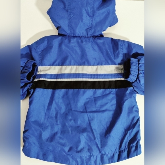 CARTER'S blue rain jacket with gray fleece inner layer for babies 18 months - Picture 3 of 6